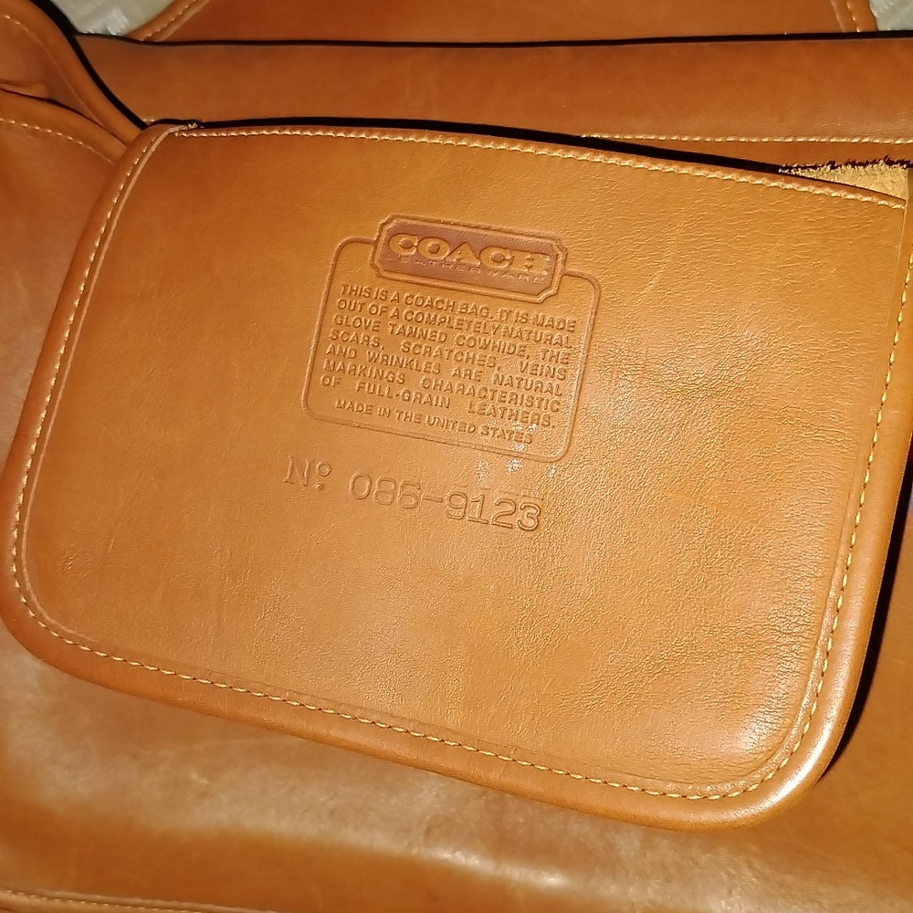 EUC Vintage Coach Brown 100% Cowhide Leather Messenger Bag Briefcase MADE IN USA - Picture 7 of 7